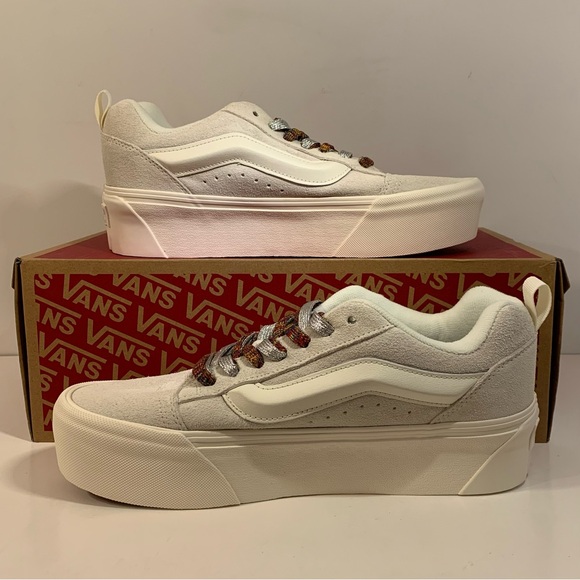 [BRAND NEW] VANS KNU STACK WHITE MULTI-COLOR LACES WOMENS SHOES SIZE 10 SNEAKERS - Picture 4 of 9